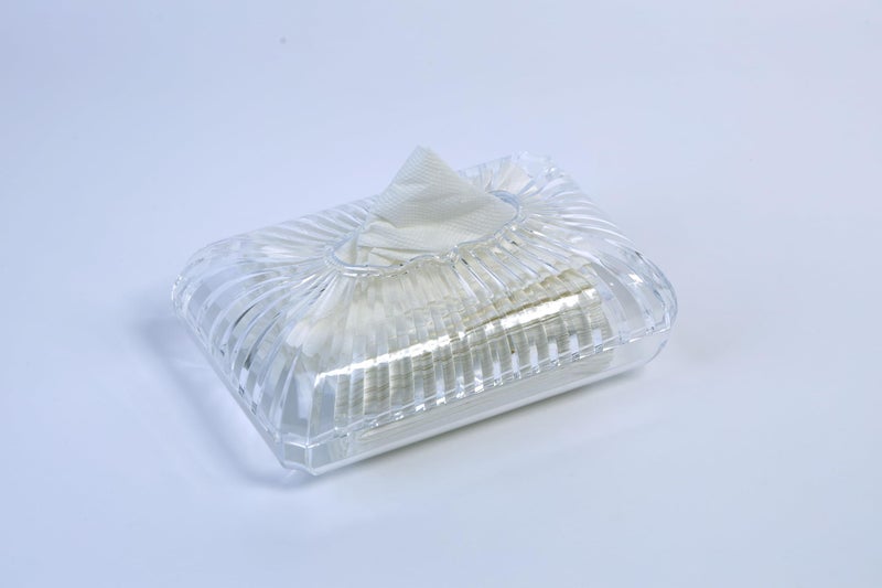 Aakarit Graces Dawn Facial Tissue Dispenser Box Cover Holder Modern Clear Acrylic Napkin Organizer for Bathroom, Kitchen and Office Room| Transparent | GK- 5 - Image 1