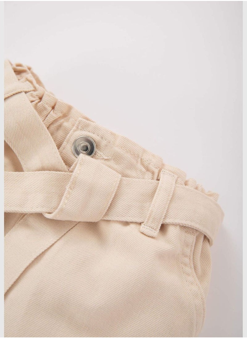 DeFacto - 2 Pack BabyGirl Paperbag Woven Trousers - Image 1