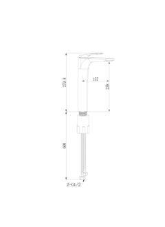 DANUBE HOME Milano Nico Art Basin Mixer With Pop Up Waste Brass Tall Basin Mixer for Toilets Bathroom Lavatory Chrome – Made In China  - Image 2
