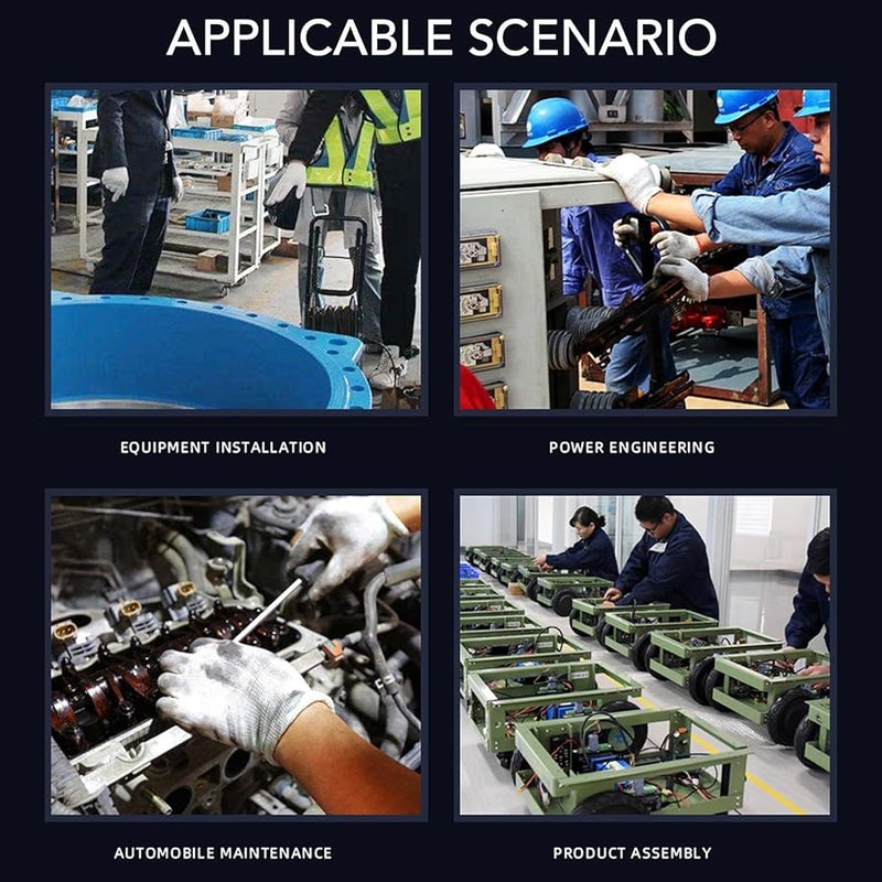 Heavy Duty 3 8in Star 1 2in Square Serrated Pry Bar Wrench Adapter Head Tool Set - Image 3