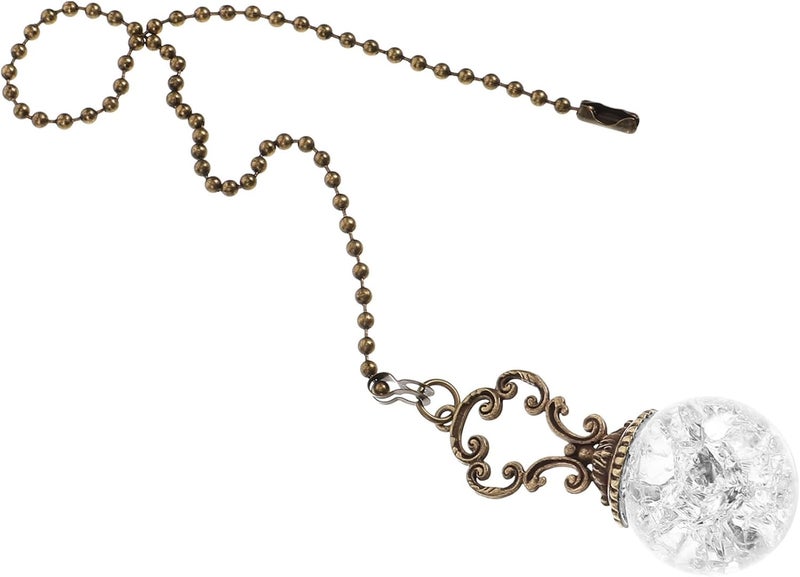 Beaded Ceiling Fan Pull Chain Pendant Vintage Ice Crackle Hanging Decor for Ceiling Fans Light Fixtures and Curtains Interior Accessory - Image 1