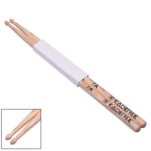 Kadence Classic Drum Sticks Hickory Wood, Wooden Tip For Kids, Begginers and Adults (7A) - Image 2