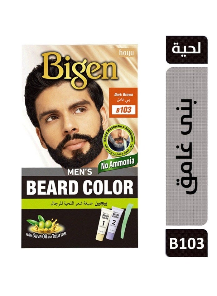 Bigen Hair Color Mens Beard Color Dark Brown B103 - Image 3