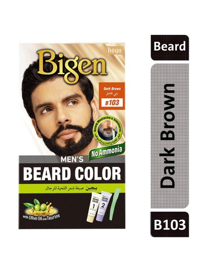 Bigen Hair Color Mens Beard Color Dark Brown B103 - Image 2
