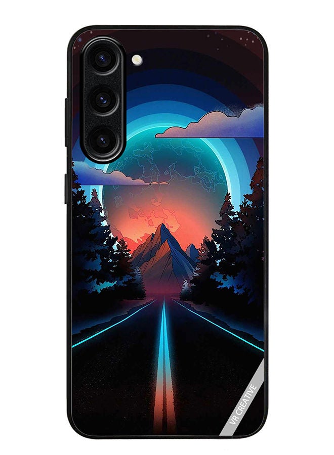 VR CREATIVE Protective Case Cover For Samsung Galaxy S23 Plus Road To Paradise Design Multicolour - Image 1