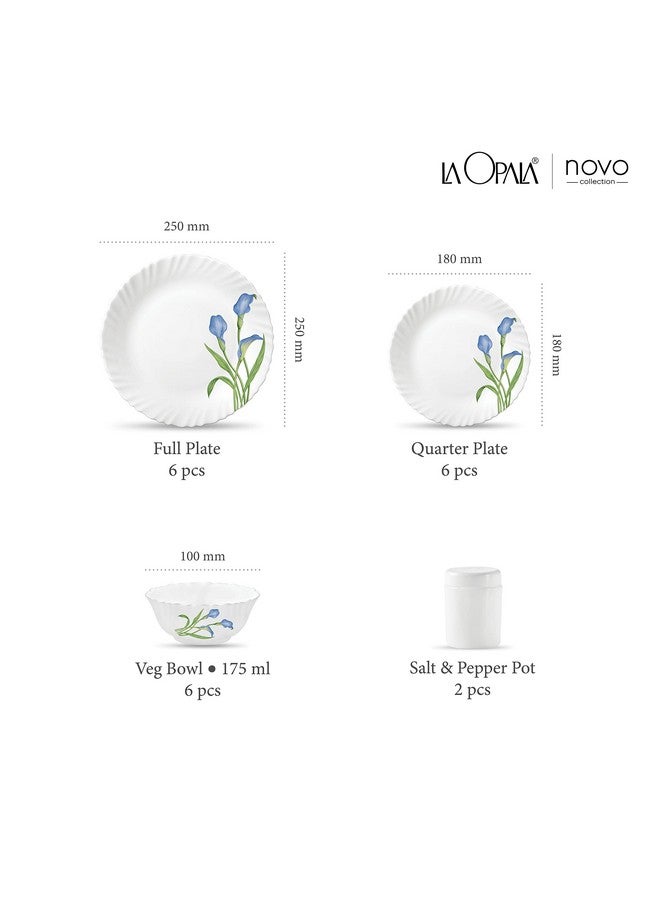 La Opala La Opala, Novo Collection, Opal Glass Dinner Set 20 pcs, Tender Trio, White - Image 3