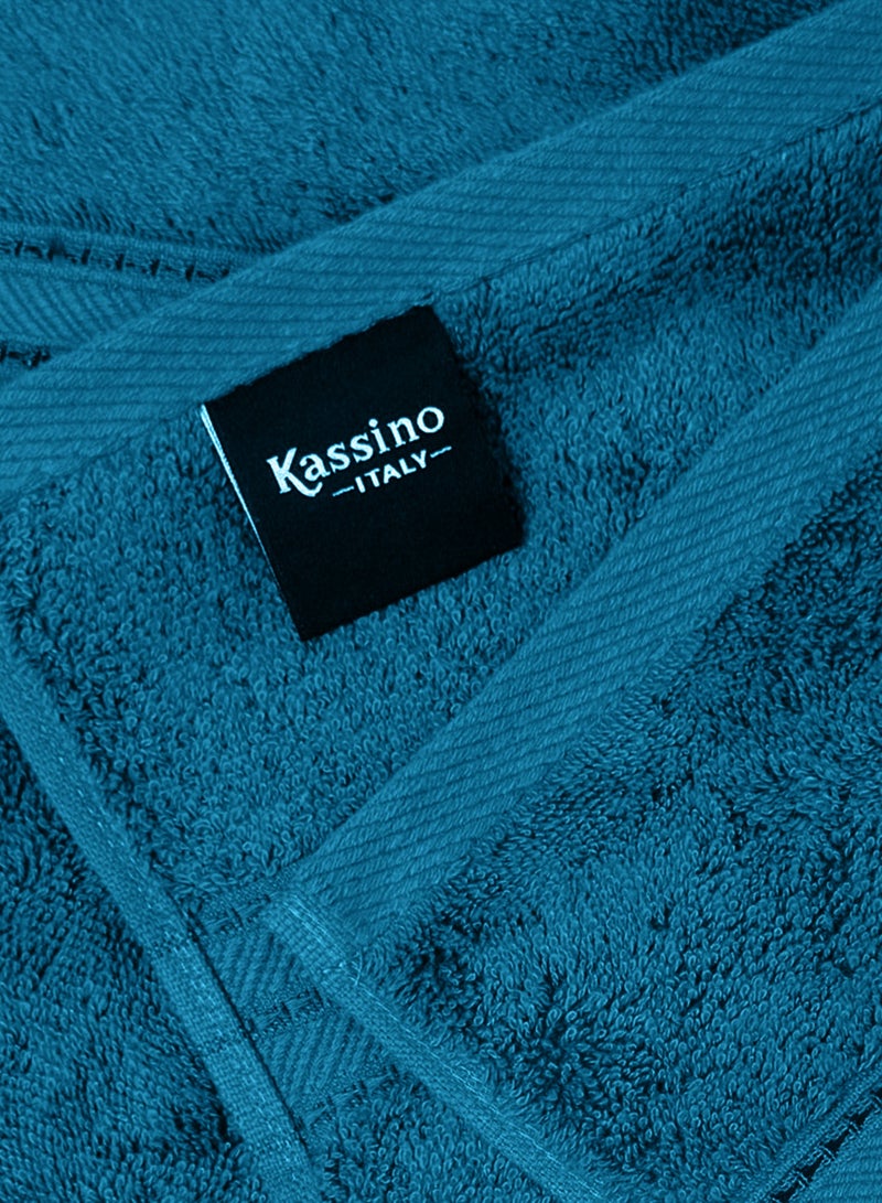 Kassino Jumbo Bath Sheet (2 Pack, 80x160 cm) - 580 GSM Large Bath Towel,100% Combed Cotton, Soft & Quick-Dry Oversized Towels, Highly Absorbent, Double Stitched Hotel Quality Towels | Petrol