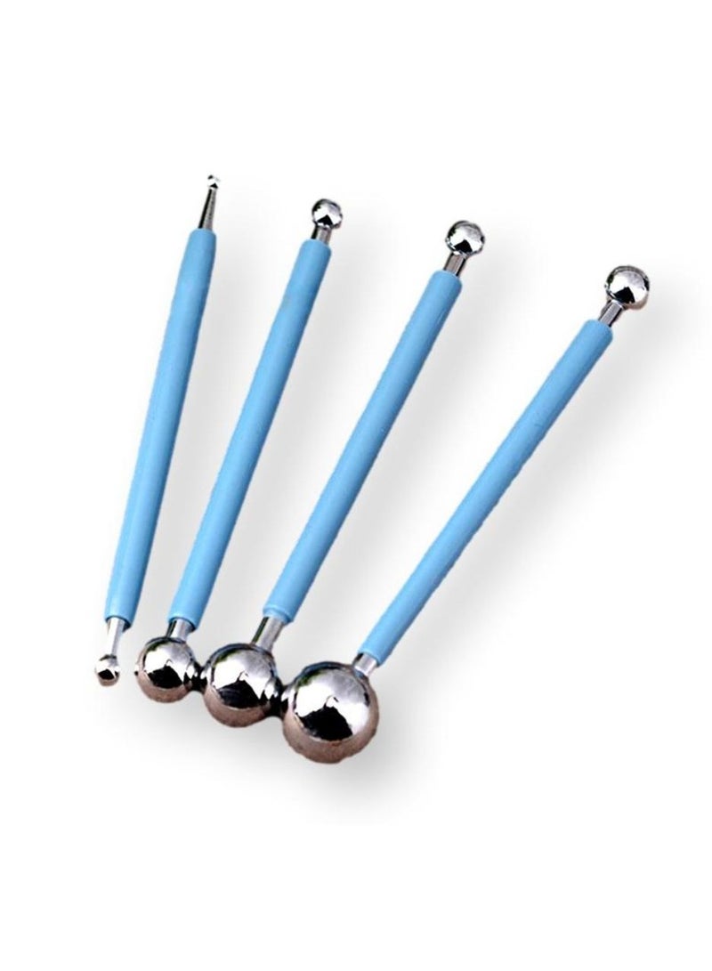 Modelling Ball Tools Blue And Silver Round (Head Shape ) Stainless Steel - Image 2
