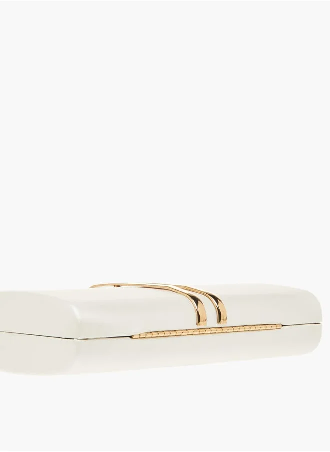 Flora Bella By Shoexpress Women's Textured Clutch with Twist Lock Closure