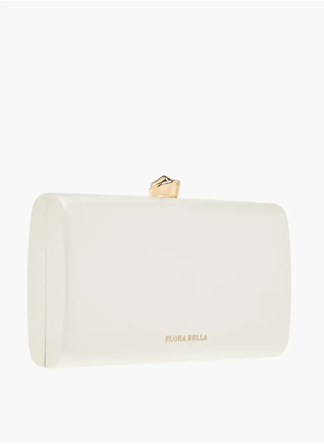 Flora Bella By Shoexpress Women's Textured Clutch with Twist Lock Closure