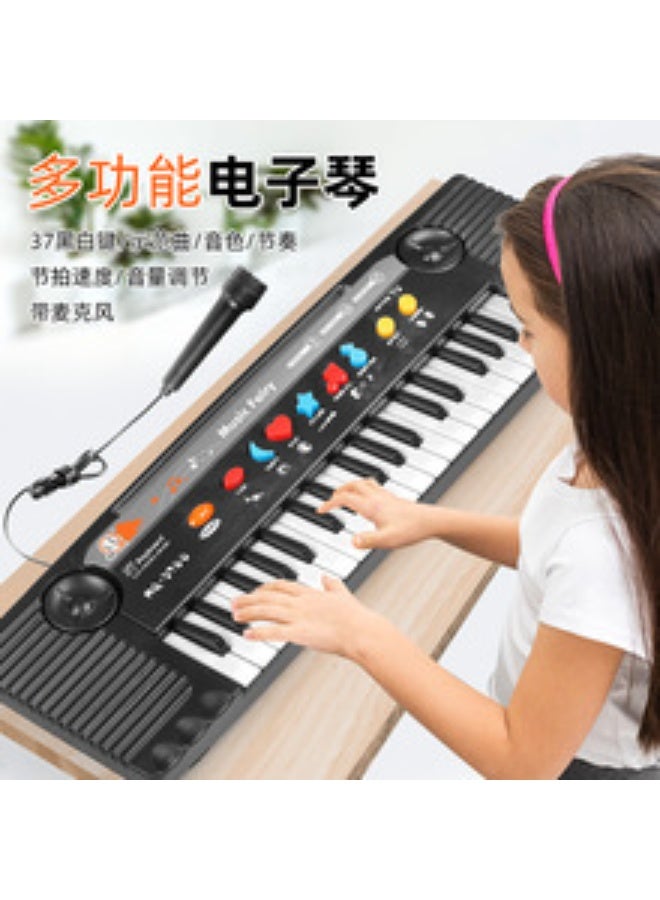 تشايلد توي 37 مفتاحًا بيانو إلكتروني رقمي مع ميكروفون مجموعة أجهزة لوحة المفاتيح الإلكترونية المحمولة - Image 3