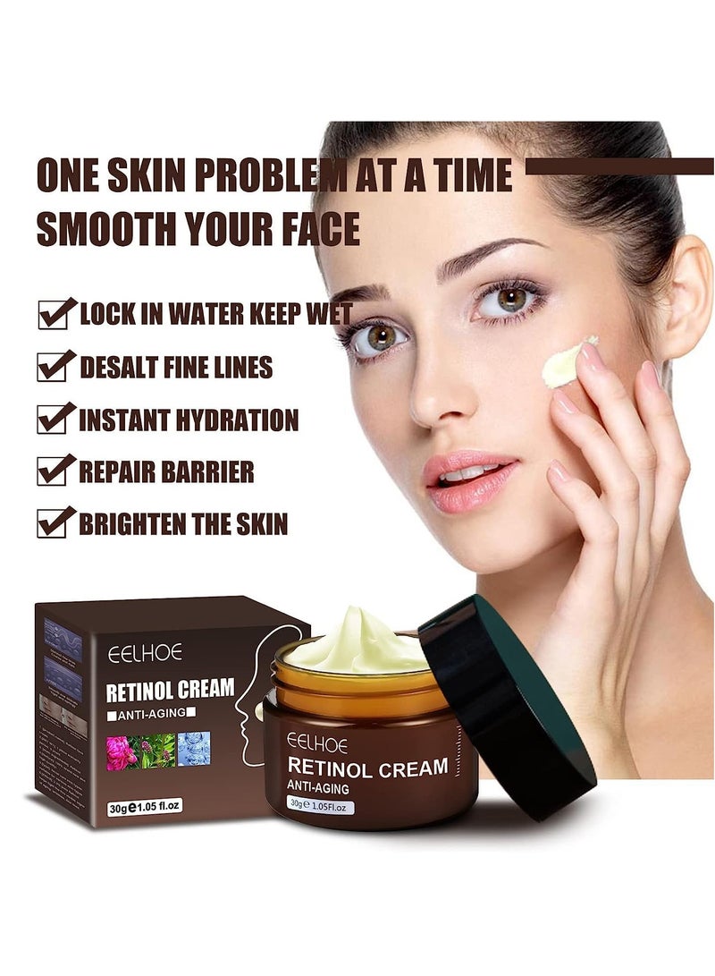 EELHOE Retinol Anti Aging Wrinkle Removal Skin Firming Cream, EELHOE Retinol Cream Anti-Aging with Hyaluronic Acid and Vitamin (1pcs) - Image 2