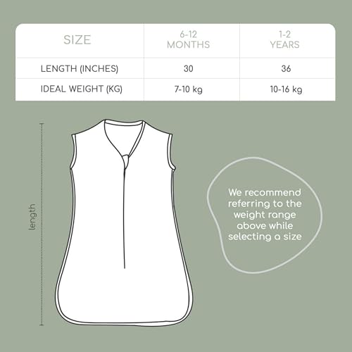Cocoon Care Knitted Bamboo Muslin Solid Sleeping Bag|Wearable Blanket Soft, Breathable, Winter Swaddle for Newborns Baby|2-Way Zipper 0.5 TOG Sleep Sack|Newborn Essentials|6-12 Month - Image 5