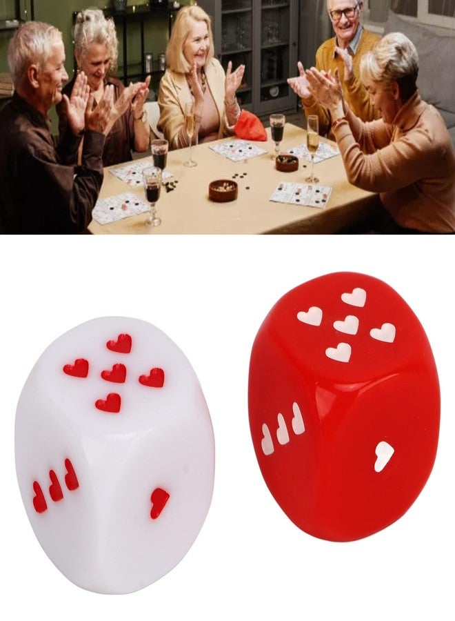Kadimendium Heart Dice Set , Safe Multiple Playing Method Lightweight Fashionable Heart White for Home for Travelling - Image 3