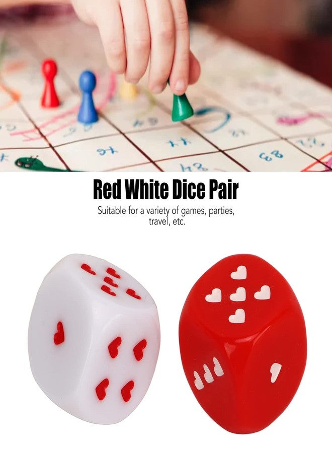 Kadimendium Heart Dice Set , Safe Multiple Playing Method Lightweight Fashionable Heart White for Home for Travelling - Image 5