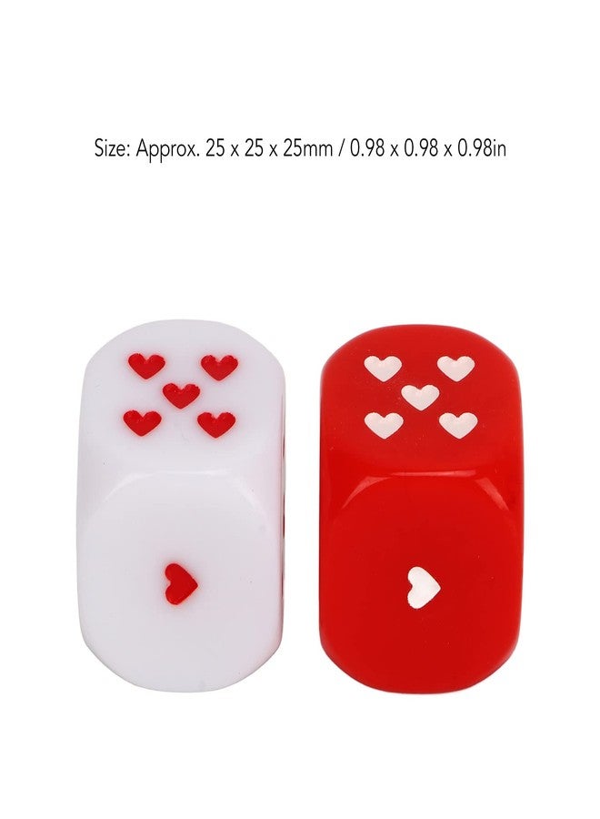 Kadimendium Heart Dice Set , Safe Multiple Playing Method Lightweight Fashionable Heart White for Home for Travelling - Image 4