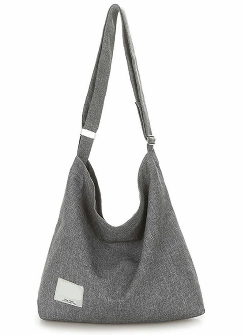 SYOSI Hobo Handbag Canvas Tote Bag Womens Big Capacity Casual Shoulder Crossbody Ladies Large Cotton for Travel and Daily Use 36X36 X9CM - Image 1