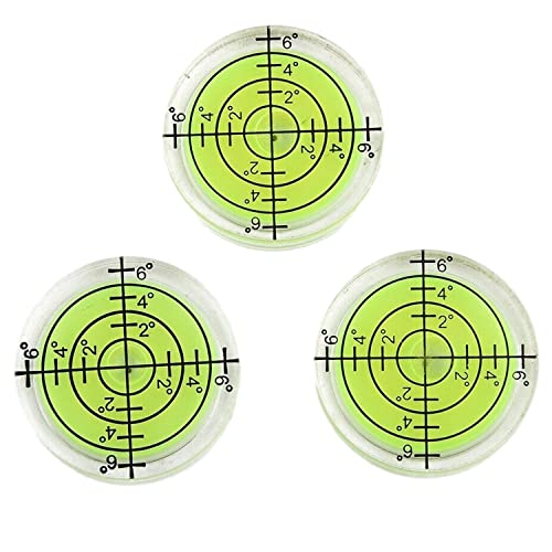 Taskar 1-1/4" (32mm) Precision Bullseye Round Bubble Spirit Level - 3 Pack - Image 2