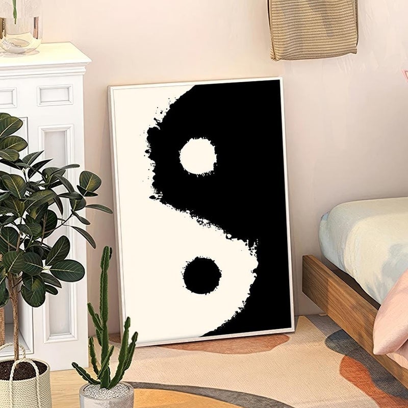TNESSENTIAL Yin & Yang Art Canvas Poster, Retro Wall Art, Treny Aesthetic Decor, Retro Home Decor, Printed Gift - Image 3