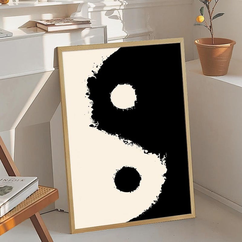 TNESSENTIAL Yin & Yang Art Canvas Poster, Retro Wall Art, Treny Aesthetic Decor, Retro Home Decor, Printed Gift - Image 4