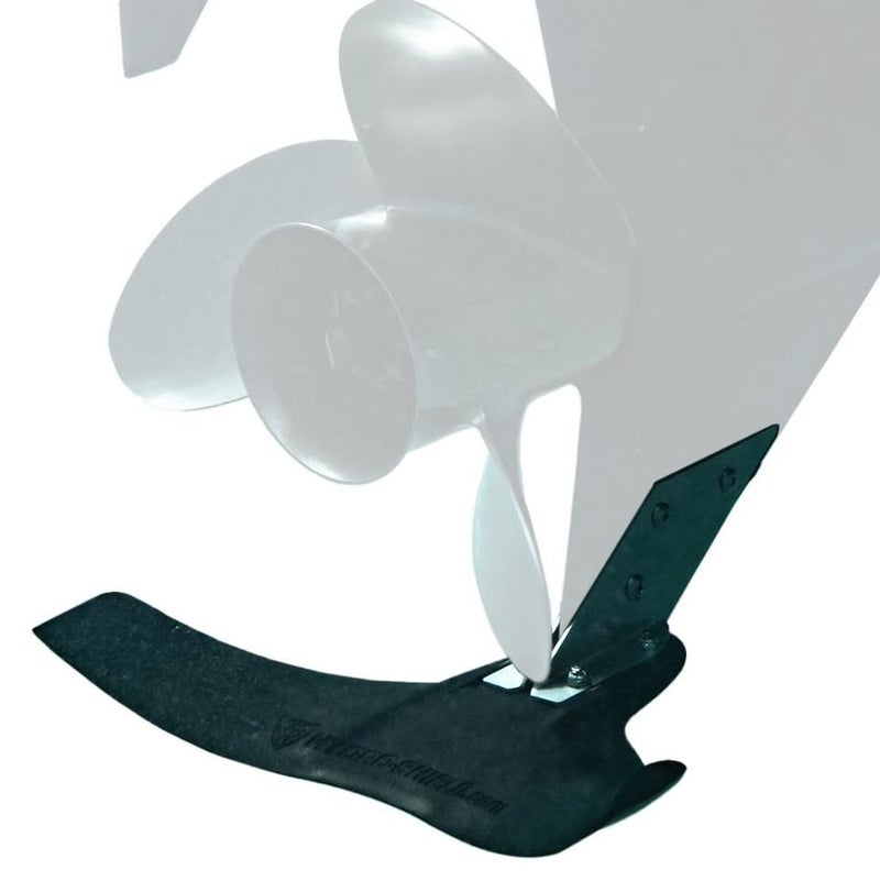 HYDROSHIELD Hydro-Shield L-35 Hydrofoil Boat Stabilizer for 100+ HP Motors - Skeg-Mounted Thermoplastic Shield with Stainless Steel Mounting Bracket - Large Size Fin for Boats 18 Feet and Greater - Image 1