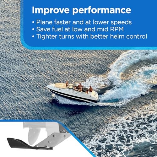 HYDROSHIELD Hydro-Shield L-35 Hydrofoil Boat Stabilizer for 100+ HP Motors - Skeg-Mounted Thermoplastic Shield with Stainless Steel Mounting Bracket - Large Size Fin for Boats 18 Feet and Greater - Image 2