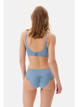 dagi Blue Lace Non-wired Cupless Soft Bra  - Image 2