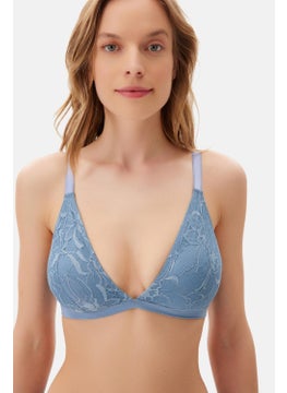 dagi Blue Lace Non-wired Cupless Soft Bra  - Image 5