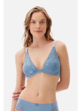 dagi Blue Lace Non-wired Cupless Soft Bra  - Image 1