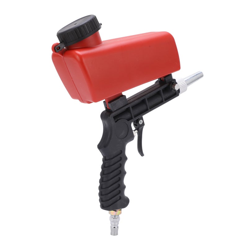 Pneumatic Sandblasting Gun 21lbs Capacity Adjustable Flow Handheld Sand Blaster - Durable Nylon Carbon Steel Sandblasting Tool for Car Repair Rust Removal - Image 3