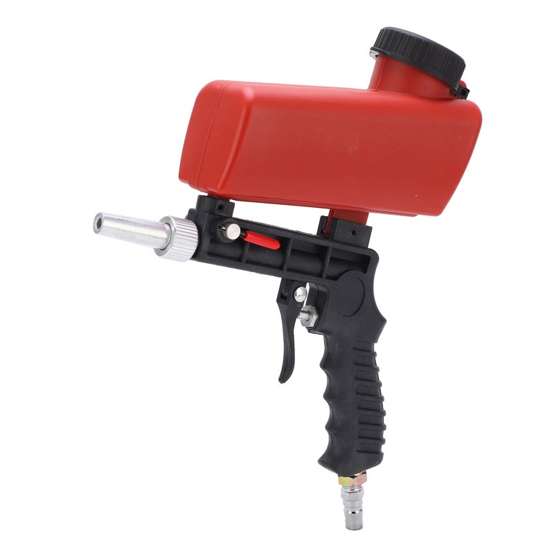 Pneumatic Sandblasting Gun 21lbs Capacity Adjustable Flow Handheld Sand Blaster - Durable Nylon Carbon Steel Sandblasting Tool for Car Repair Rust Removal - Image 4