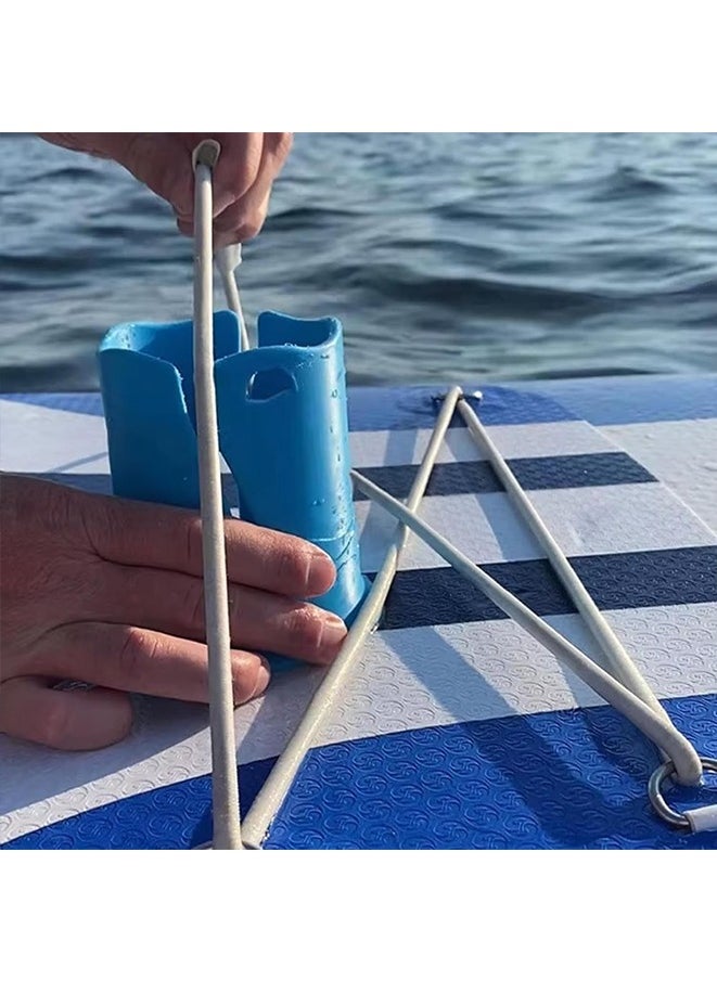 Generic 2Pcs Paddle Board Cup Holder, paddle board drink holder, Surfboard Water Bottle Cup Holder for Outdoor Fishing Boat Kayak Accessories (Blue+green)  - Image 3