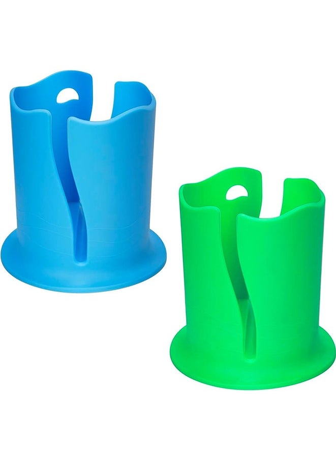 Generic 2Pcs Paddle Board Cup Holder, paddle board drink holder, Surfboard Water Bottle Cup Holder for Outdoor Fishing Boat Kayak Accessories (Blue+green)  - Image 1