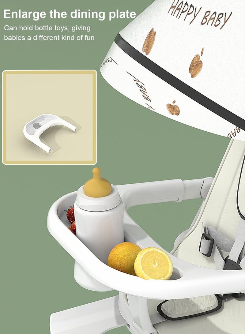 MaBaby 2-in-1 Parent-Facing Baby Walker and Stroller with One-Hand Fold, 3-Position Recline, Extended Canopy & Extra Large Basket - Convertible Learning Walker for Infants - Image 2