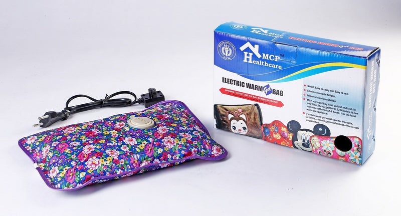MCP Electric Hot Water Bottle Heat Pad (Heat Bag) For Pain Relief, Random Design and Color - Image 2