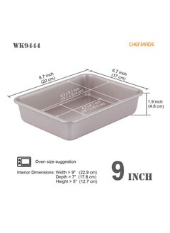 chefmade 8.7 Inch Rectangle Cake Pan  - Image 2