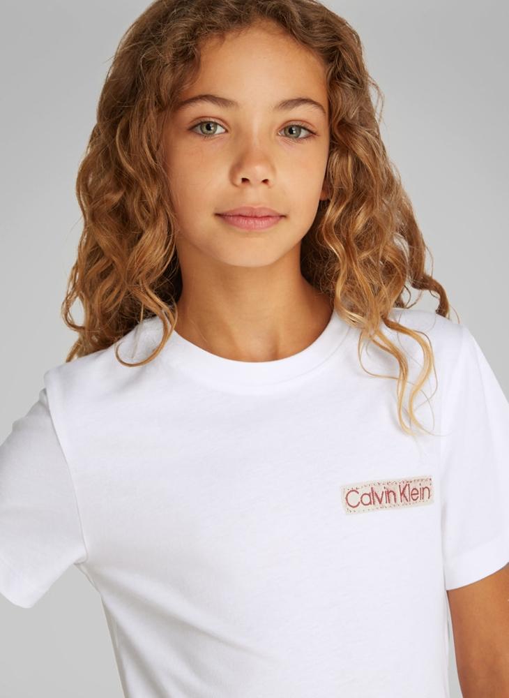 Calvin Klein Jeans Kids Monogram Crew Neck T-Shirt  - Image 2
