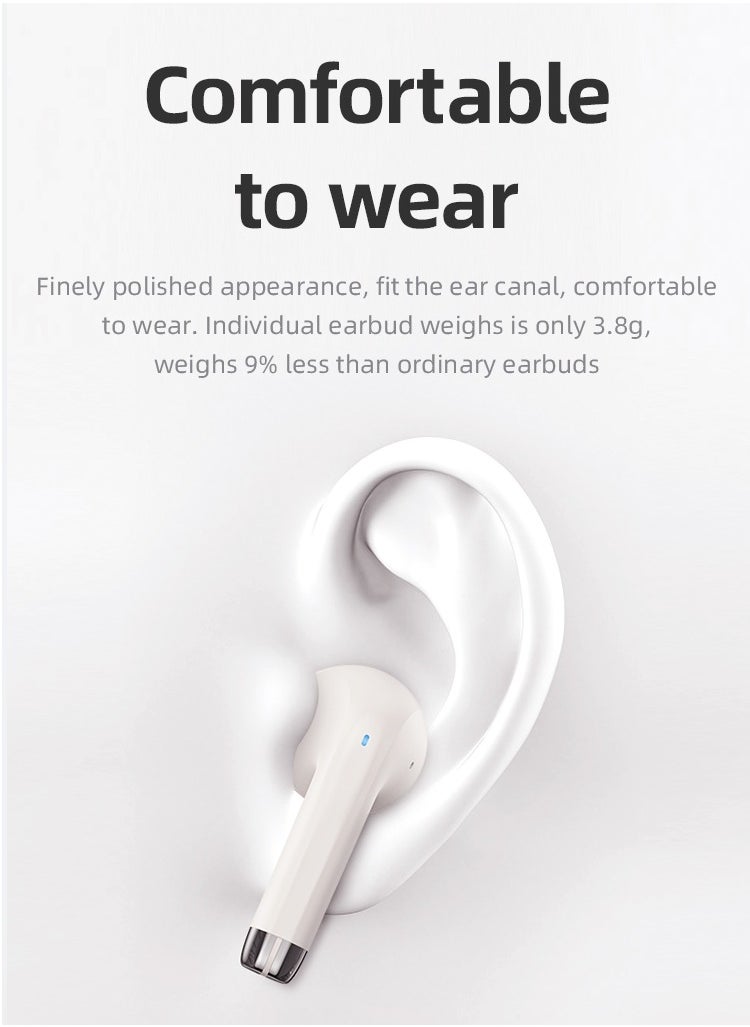 Usams - Wireless Earphones with 13mm Drivers For Big Bass. Bluetooth 5.3 Headphones with HD Calls, Dual Mic, Dual Mode Gaming Headset, Smart Touch control, and 31-Hour Playtime. - Image 1