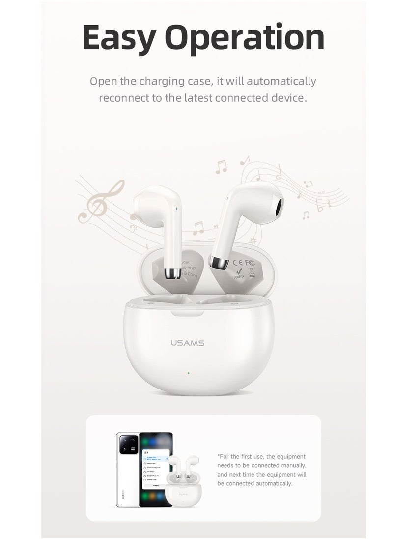 Usams - Wireless Earphones with 13mm Drivers For Big Bass. Bluetooth 5.3 Headphones with HD Calls, Dual Mic, Dual Mode Gaming Headset, Smart Touch control, and 31-Hour Playtime. - Image 1
