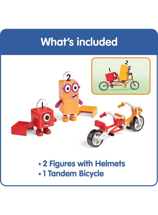 hand2mind hand2mind Numberblocks One and Two Bike Adventure, Cartoon Action Figure Set, Toy Figures, Toy Vehicle Playsets, Small Figurines for Kids, Number Toys, Math Toys for Kids 3-5, Birthday Gifts for Kids - Image 2