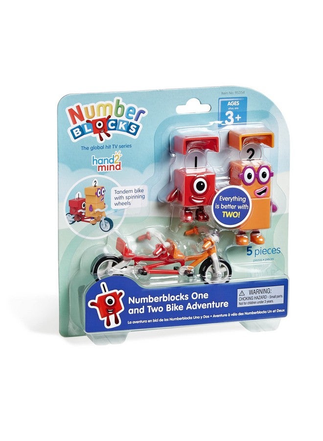 hand2mind hand2mind Numberblocks One and Two Bike Adventure, Cartoon Action Figure Set, Toy Figures, Toy Vehicle Playsets, Small Figurines for Kids, Number Toys, Math Toys for Kids 3-5, Birthday Gifts for Kids - Image 1