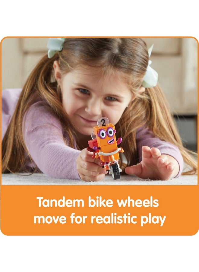 hand2mind hand2mind Numberblocks One and Two Bike Adventure, Cartoon Action Figure Set, Toy Figures, Toy Vehicle Playsets, Small Figurines for Kids, Number Toys, Math Toys for Kids 3-5, Birthday Gifts for Kids - Image 4