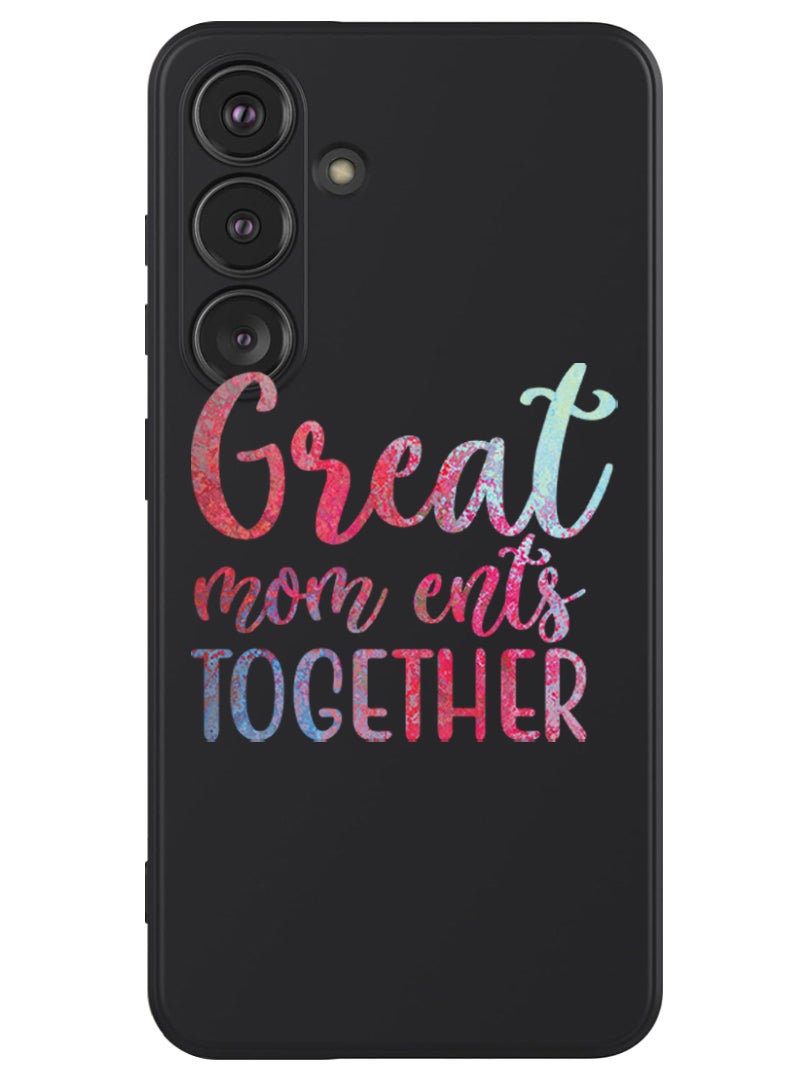 Theodor Protective Slim Fit Case Liquid Silicone Cover with Full Body Protection Anti-Scratch Shockproof Case For Samsung Galaxy S24 Plus (Black) - Great moments - Image 1