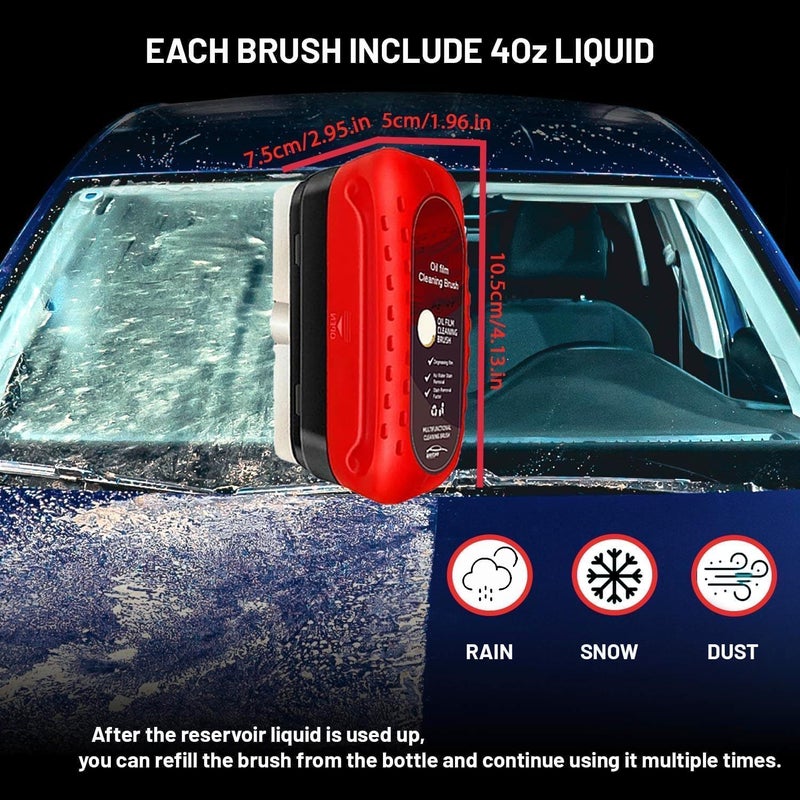 MOKRUSH Automotive Oil Film Cleaning Brush, Glass Cleaning Board, Car Glass Oil Film Removal Cleaner, Powerful Windshield Cleaner & Oil Film Remover, Enhance Visual Effect of Windshield (2) (1) - Image 3