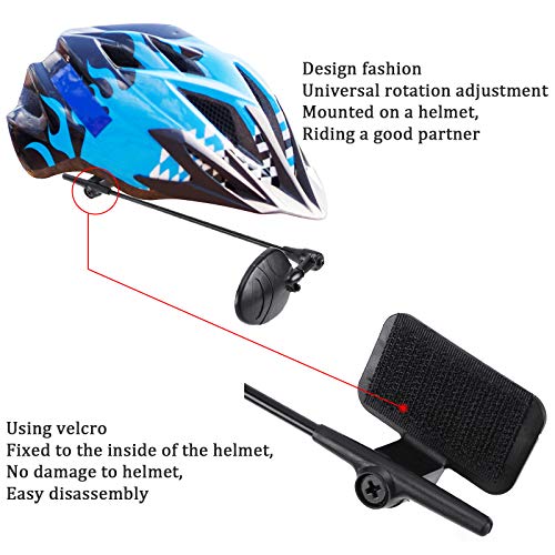 Accmor 2 Pack Bike Helmet Mirror, 360 Degree Adjustable Lightweight Bicycle Cycling Rear View Helmet Mirror for Cycling, Cycling Accessories - Image 5