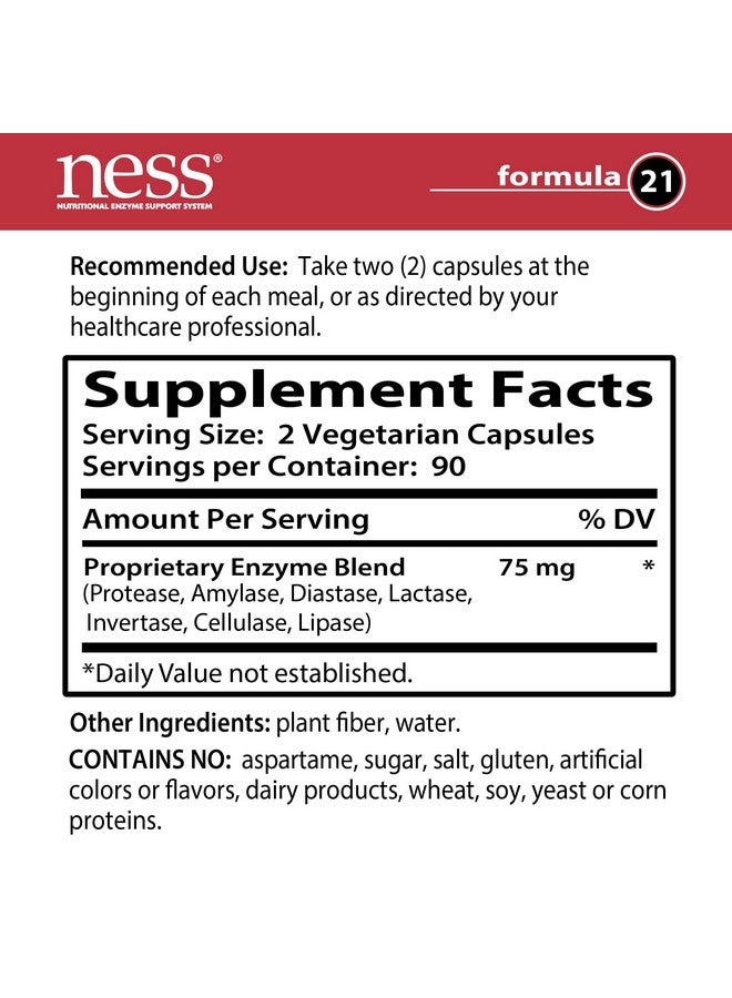 Ness Enzymes - Sugar Digest #21 180 caps - Image 2