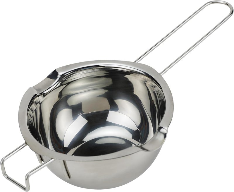 EIKS Boiler Pot Melting Bowl with SUS304 Stainless Steel for Melting Chocolate Candy Cheese Butter and Candle Wax Making, Capacity 400ML/13oz - Image 1