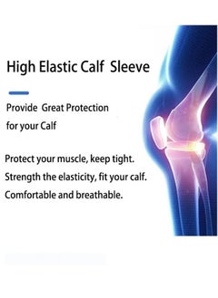 Ant 2-Piece Sports Running Knee Pad, Thigh High Compression Stockings Footless for Running Basketball Reduce Varicose Veins and Swelling Black L  - Image 4
