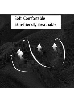 Ant 2-Piece Sports Running Knee Pad, Thigh High Compression Stockings Footless for Running Basketball Reduce Varicose Veins and Swelling Black L  - Image 5