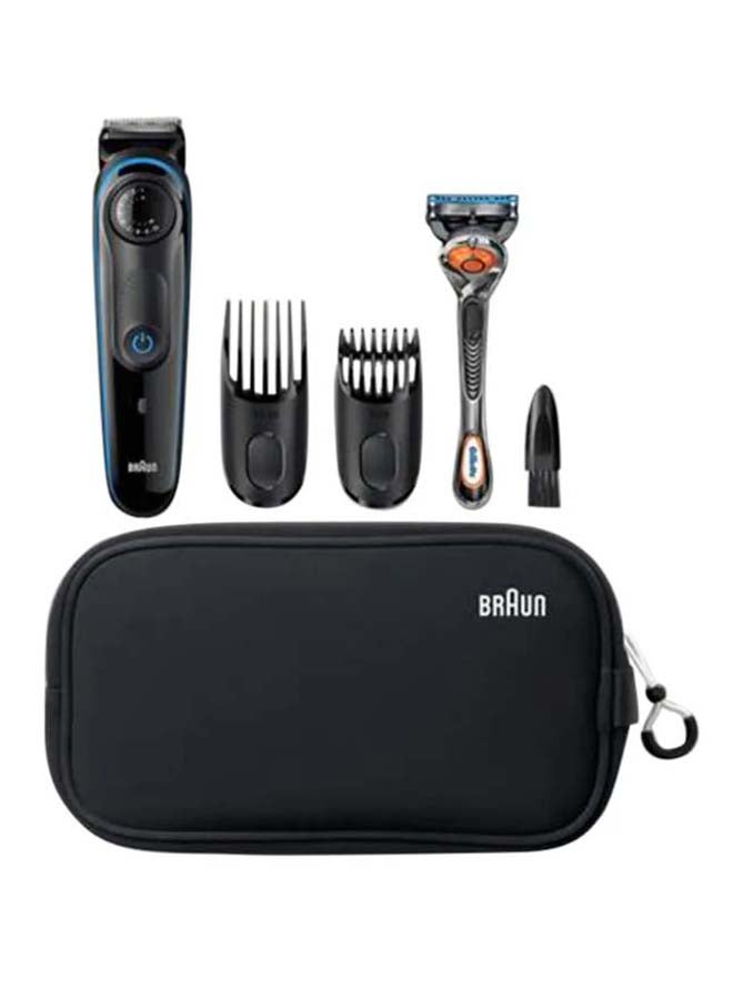 BRAUN Electric Beard Shaver With Accessories Set BT3940 Black/Blue/Orange - Image 1